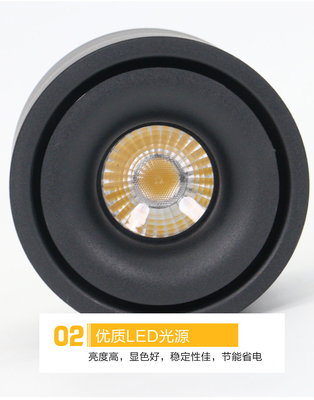 9.8in 5W 검정 원형 LED 책상 램프 원격 제어 100lm/W